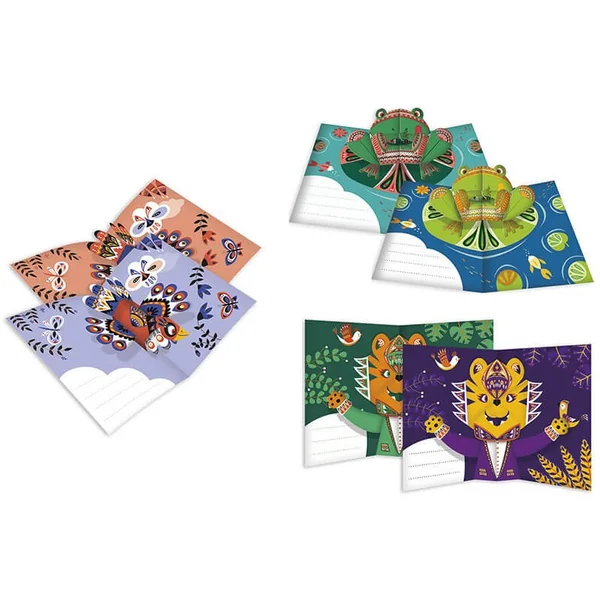 Les Ateliers du Calme : 6 Cartes Pop-Up Animaux à Créer - Janod