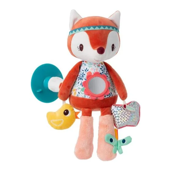 Lilliputiens - jouet en peluche de voyage avec activités - renard Alice