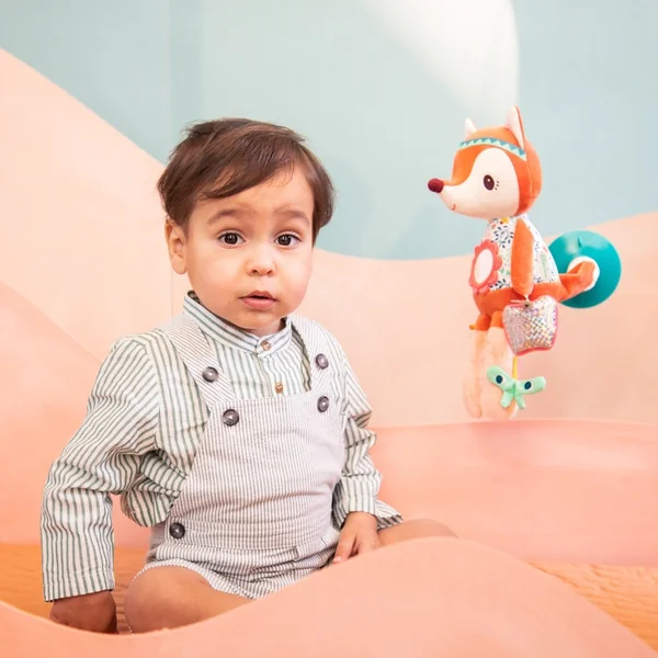 Lilliputiens - jouet en peluche de voyage avec activités - renard Alice