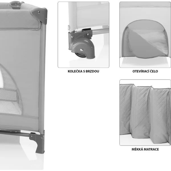 Lit pliant Lely, Antracit Grey