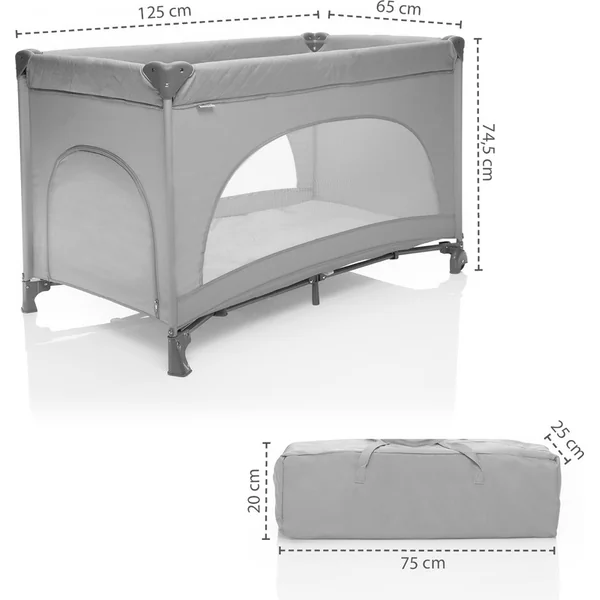 Lit pliant Lely, Antracit Grey