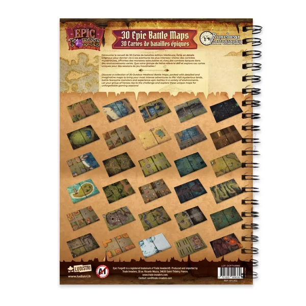 Livre Plateau de Jeu - Epic Battle Mats : Édition Heroic Fantasy Extérieur - Taille XL