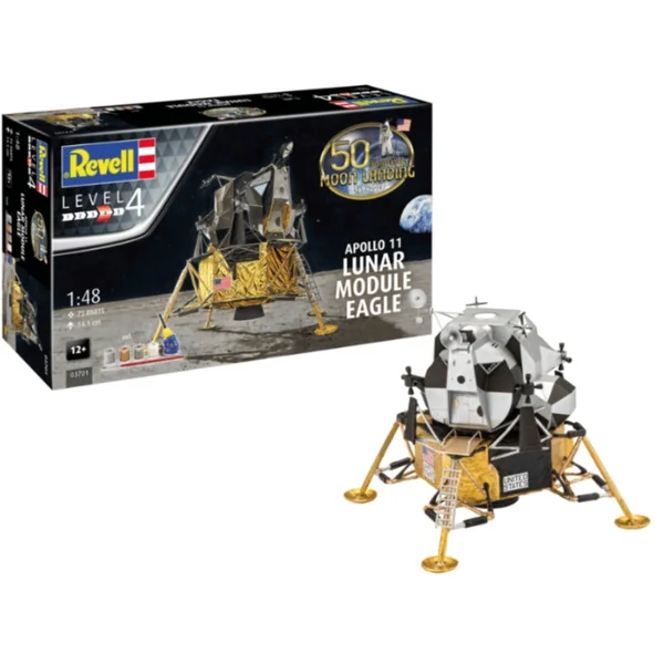 Maquette Apollo 11 Lunar Module Eagle 50th Anniversary Level 4 échelle 1:48 - Revell