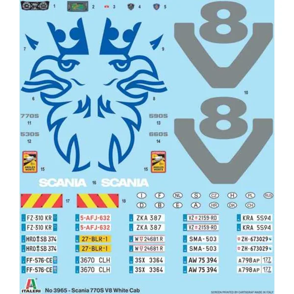 Maquette camion 3965 - Scania S770 V8 "White Cab" (1:24)