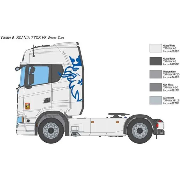 Maquette camion 3965 - Scania S770 V8 "White Cab" (1:24)