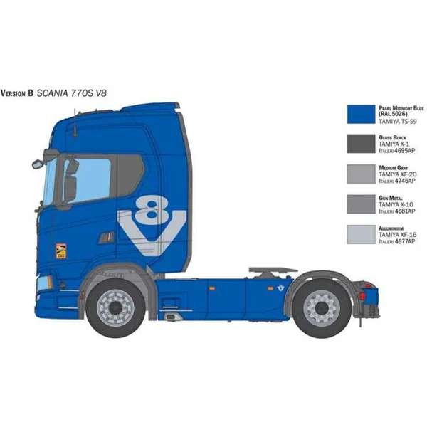 Maquette camion 3965 - Scania S770 V8 "White Cab" (1:24)