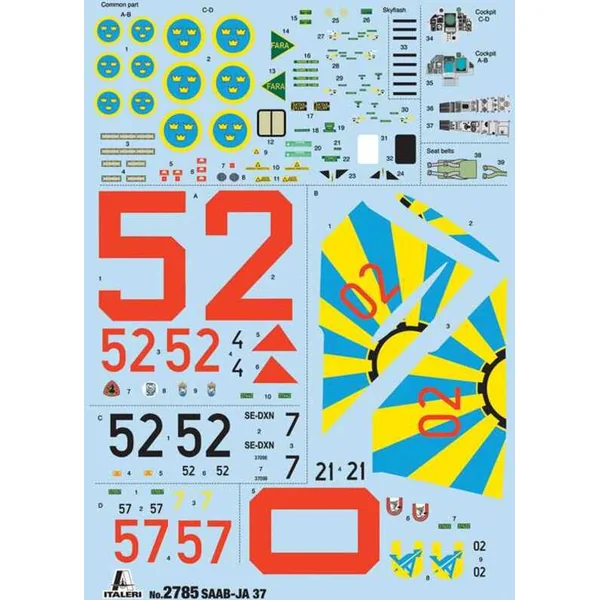 Maquette d'avion 2785 - SAAB JA 37/AJ 37 VIGGEN (1:48)
