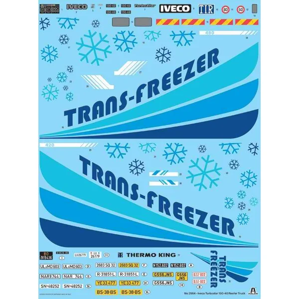 Maquette de camion 3964 - Iveco Turbostar 198.48 Camion Frigorifique Spécial (1:24)