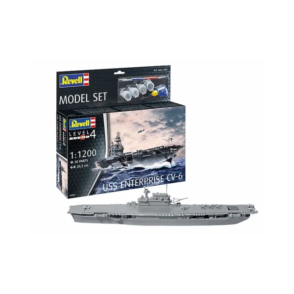 Maquette Navire USS enterprise CV-6 Level 4 échelle 1:1200 - Revell