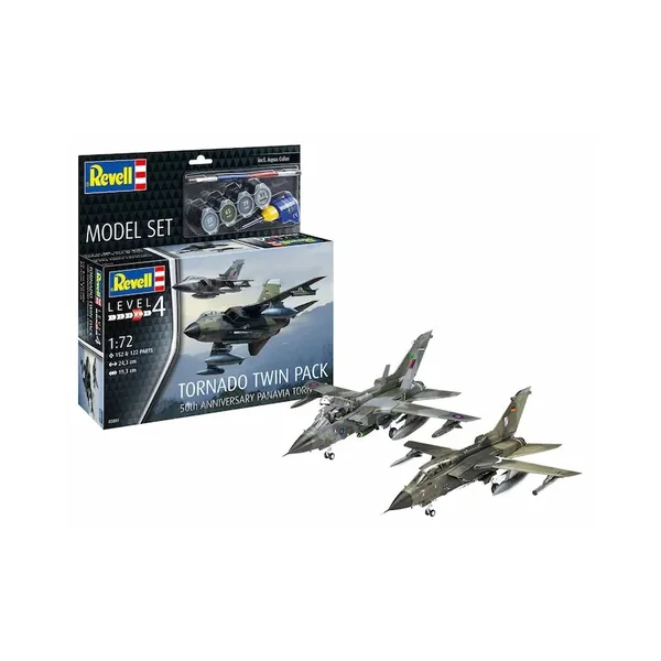 Maquette Tornado Twin pack 50th Anniversary Panavia Tornado Avion de combat Level 4 échelle 1:72 - Revell