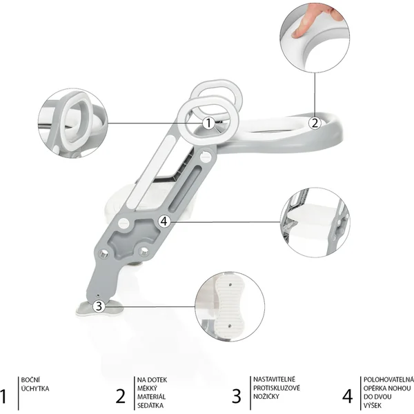 Marches pour WC Loostep, Dove Grey