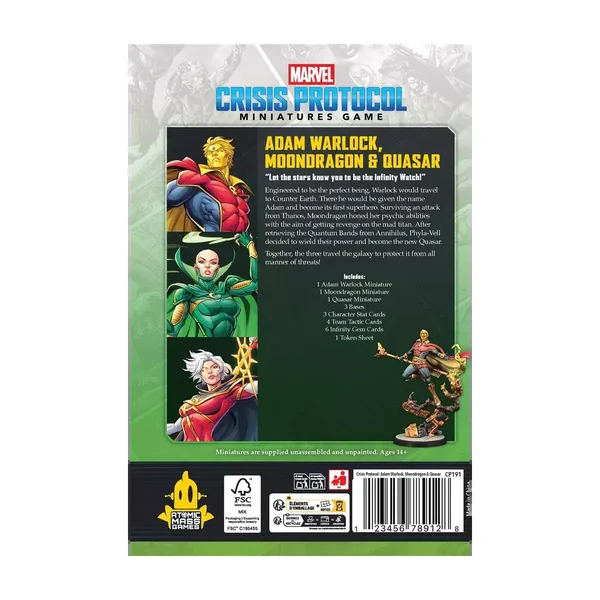 Marvel Crisis Protocol : Adam Warlock, Moondragon & Quasar - Character Pack