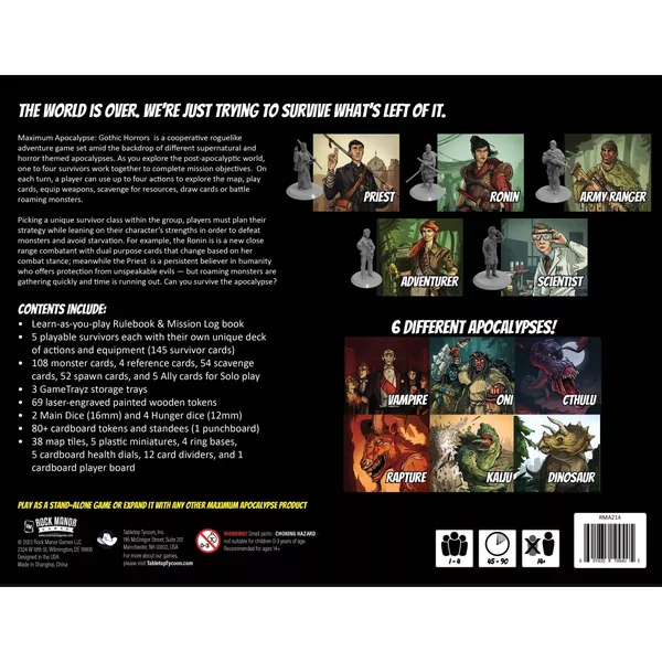 Maximum Apocalypse Gothic Horrors - Seconde Edition - Version Anglaise
