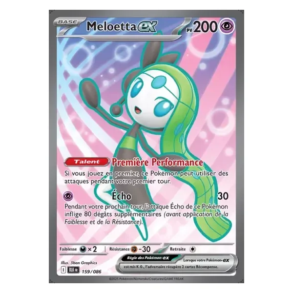 Meloetta ex – Foudre Noire – 159/086