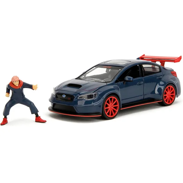 Miniature 1:24 Subaru WRX STI noir + figurine Yuji Itadori - Jada Toys