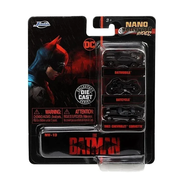 Miniature DC Comics Nano véhicule Batman 3 cars set - Jada Toys