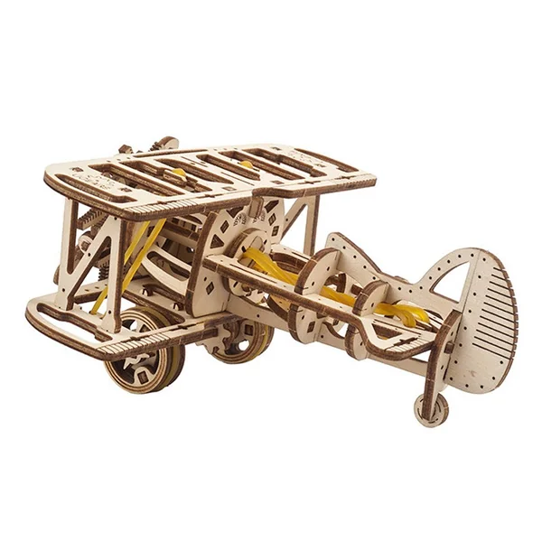 Mini-Biplan UGEARS - Puzzle 3D Mécanique en bois