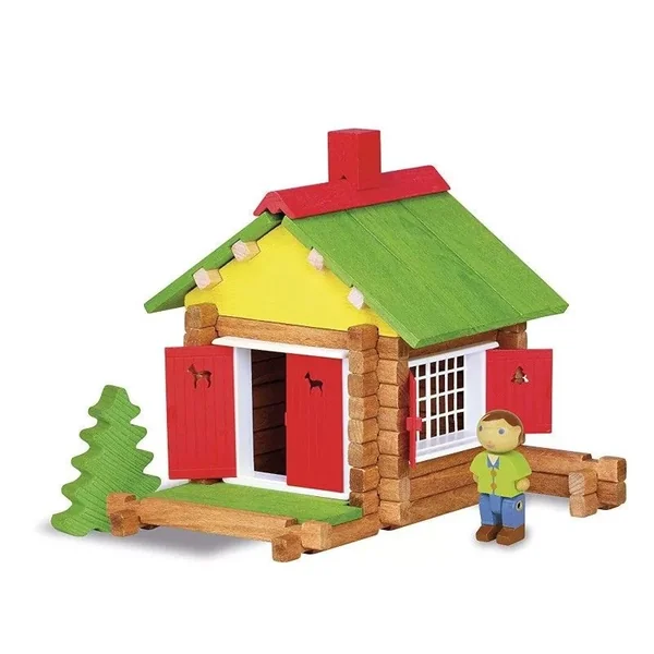 Mon Chalet en bois 70 pcs - Jeujura