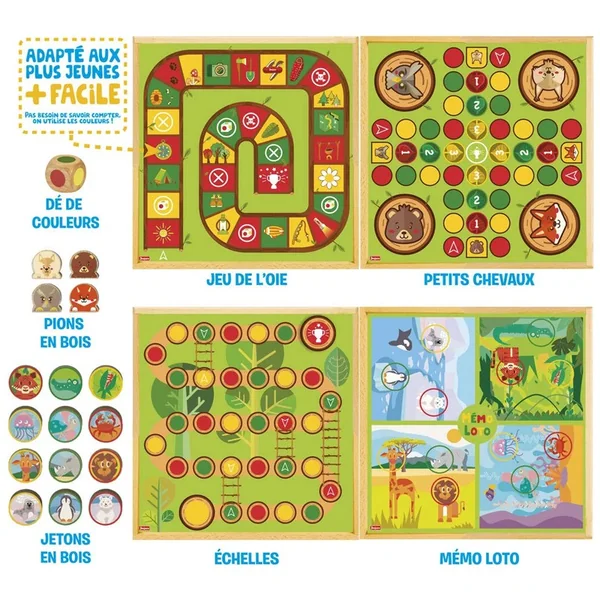 Mon premier coffret de jeux Coffret en bois - Jeujura