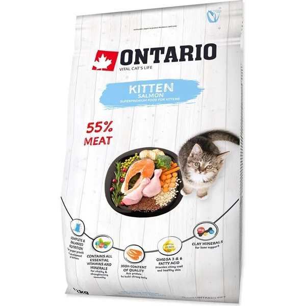 Nourriture Ontario Kitten Saumon 2kg