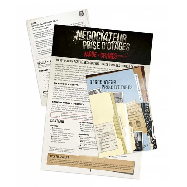 Négociateur Prise d'Otages - Vague de Crimes