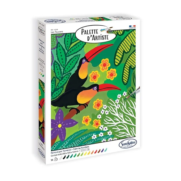 Palette d'artiste - Les toucans