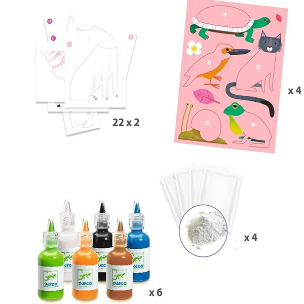 Papier marbré : Colorful - Djeco