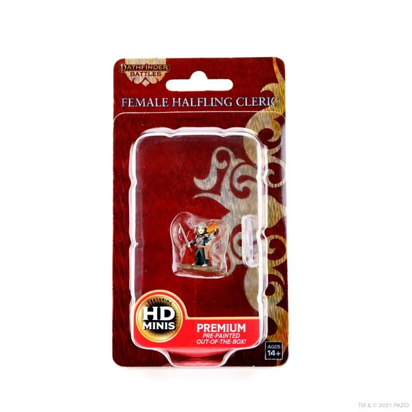Pathfinder Battles Premium Painted Figure - Female Halfling Cleric