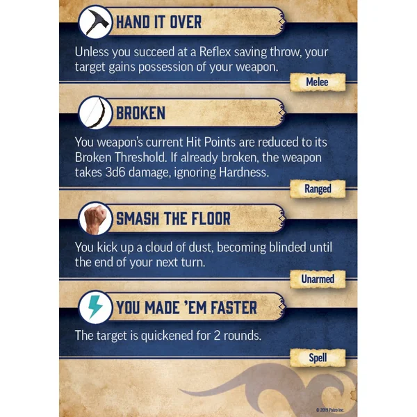 Pathfinder Second Edition - Critical Fumble Deck