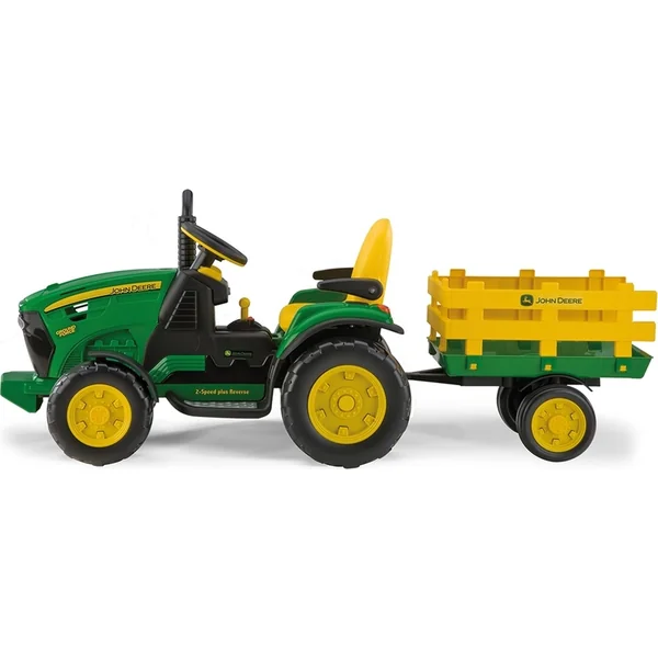 Peg-Pérego John Deere Ground Force avec remorque 12V - 330W vert