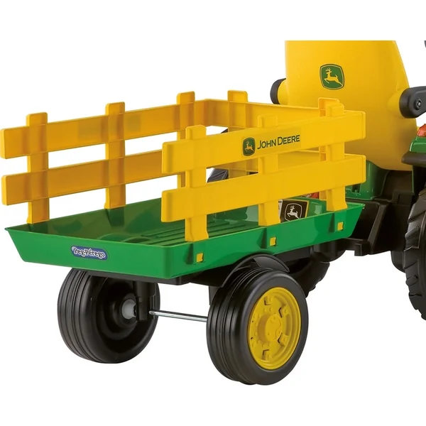 Peg-Pérego John Deere Ground Force avec remorque 12V - 330W vert