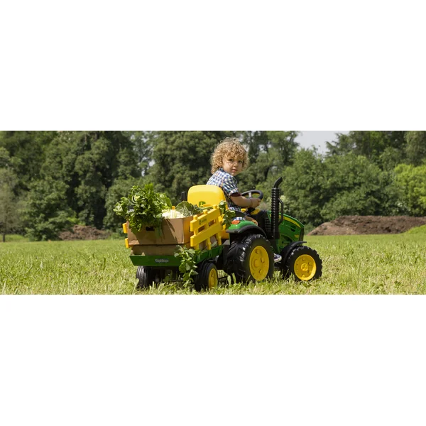 Peg-Pérego John Deere Ground Force avec remorque 12V - 330W vert