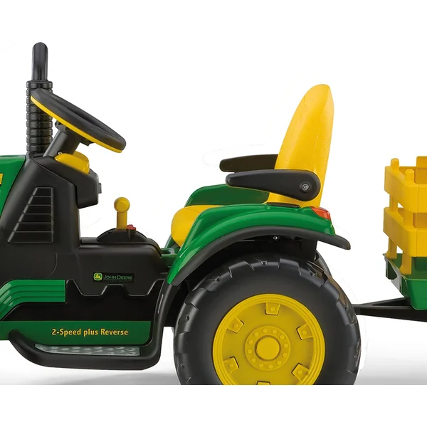 Peg-Pérego John Deere Ground Force avec remorque 12V - 330W vert