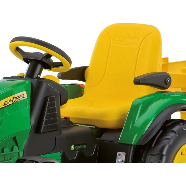 Peg-Pérego John Deere Ground Force avec remorque 12V - 330W vert