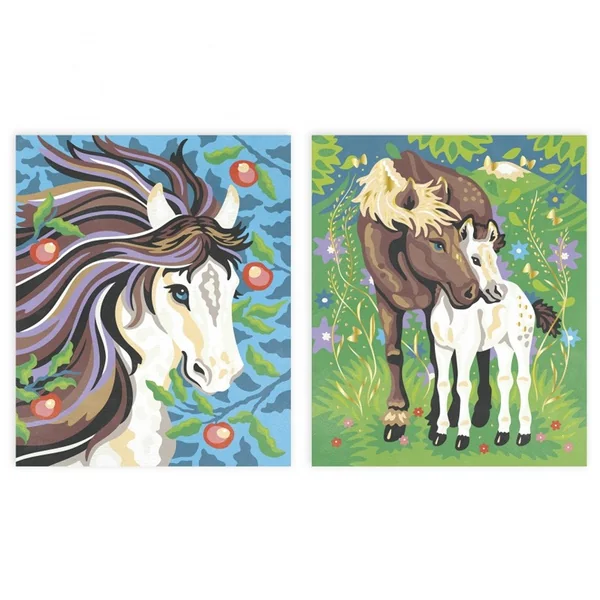 Peinture au numéro aquarelle Chevaux : Les ateliers du calme - Janod