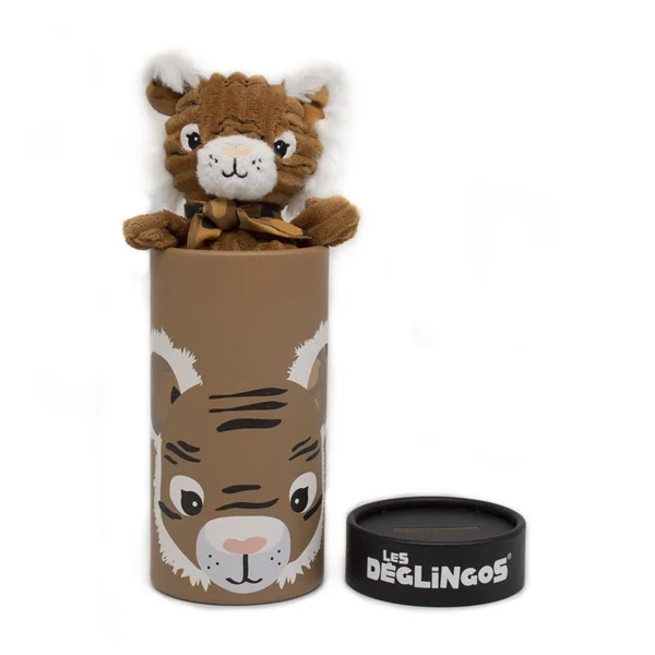 Peluche avec boîte cadeau Petit Simply Speculos le tigre - Les Déglingos