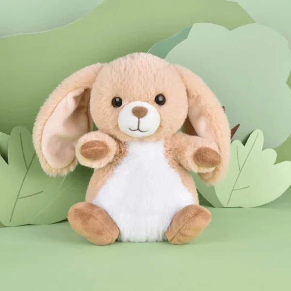 Peluche Lapin beige 20 cm : Les Doux Stretch - Histoire d'Ours