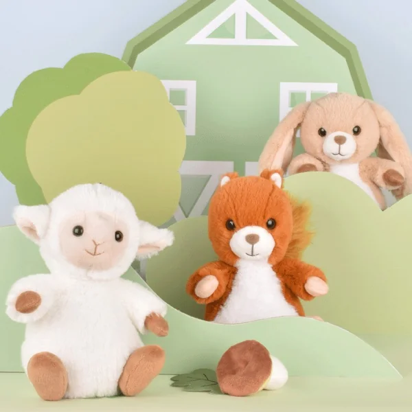 Peluche Lapin beige 20 cm : Les Doux Stretch - Histoire d'Ours