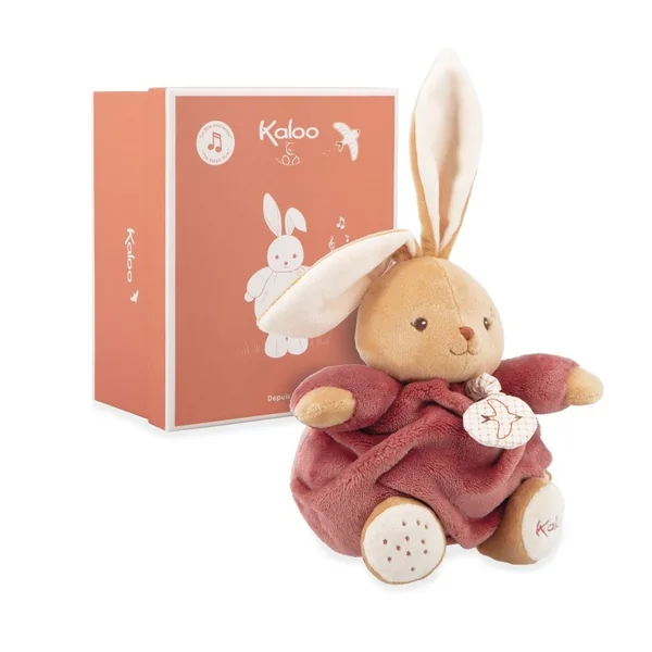 Peluche lapin Patapouf Bordeaux musical 17 cm - Kaloo