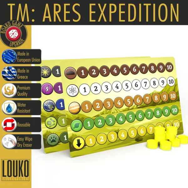 Pistes de suivi des tags pour Terraforming Mars: Expédition Arès