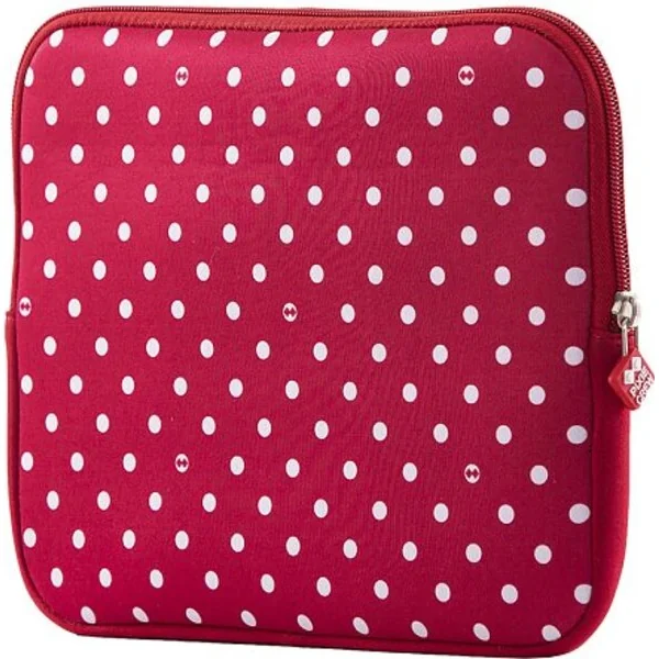 PIXIE CREW Pochette créative XL pour petits objets en tissu rouge à pois blancs