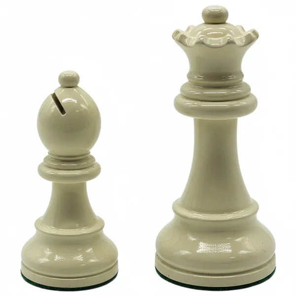 Pièces échecs Parker Glossy Ivoiry/ Black T3