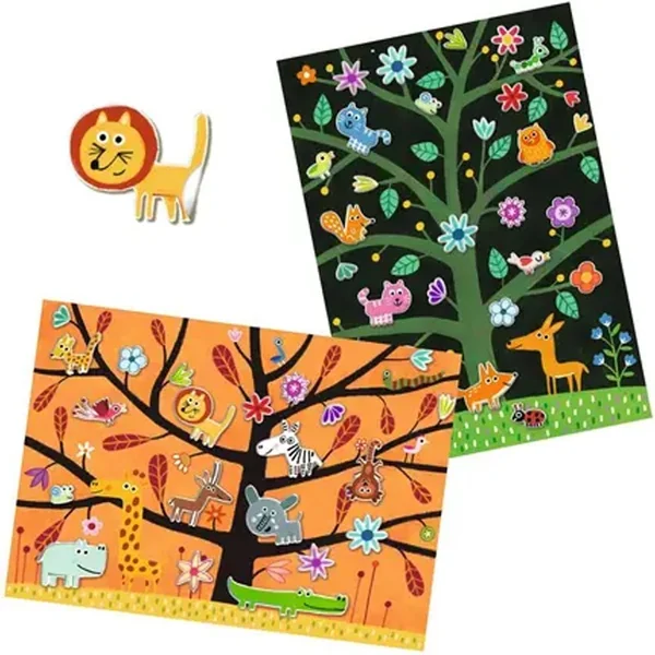 Pochette Stickers épais repositionnables Chat-perché ! - Djeco