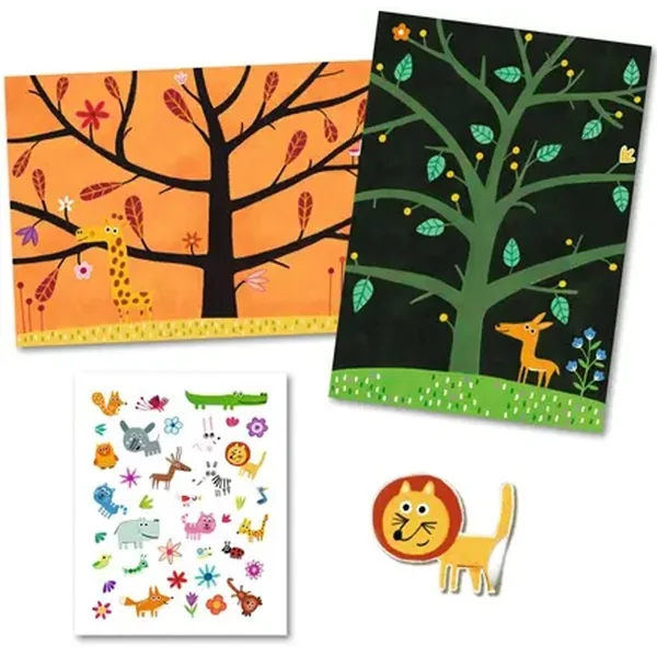 Pochette Stickers épais repositionnables Chat-perché ! - Djeco