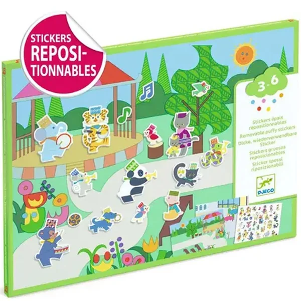 Pochette Stickers épais repositionnables Fanfare - Djeco