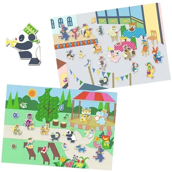 Pochette Stickers épais repositionnables Fanfare - Djeco