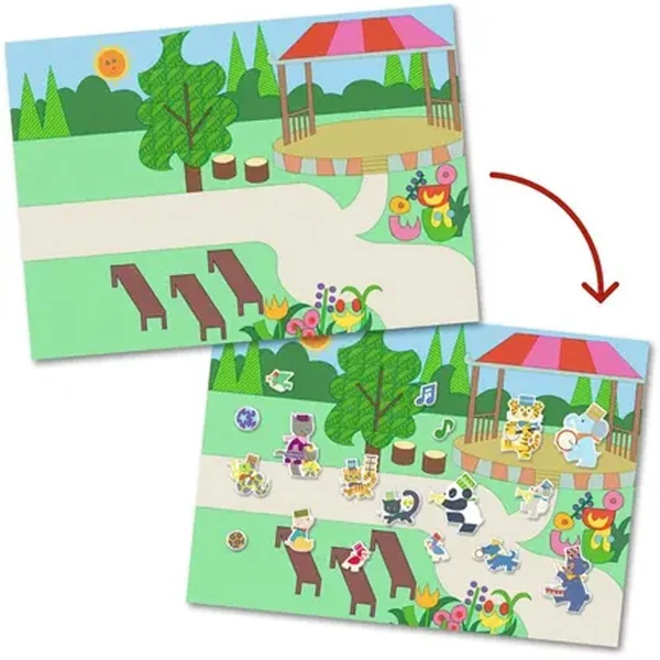 Pochette Stickers épais repositionnables Fanfare - Djeco