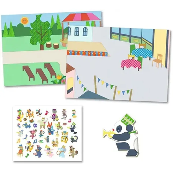 Pochette Stickers épais repositionnables Fanfare - Djeco