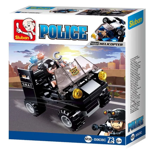Police-Swat Quat 73 pcs - Sluban