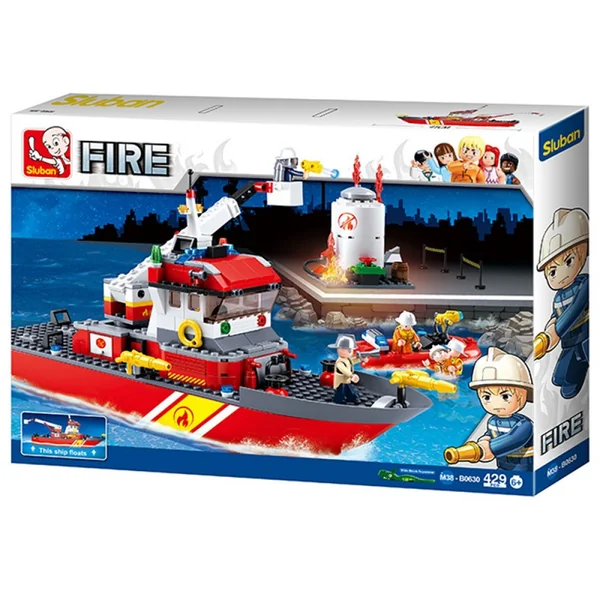 Pompier-Bateau à incendie 429 pcs - Sluban